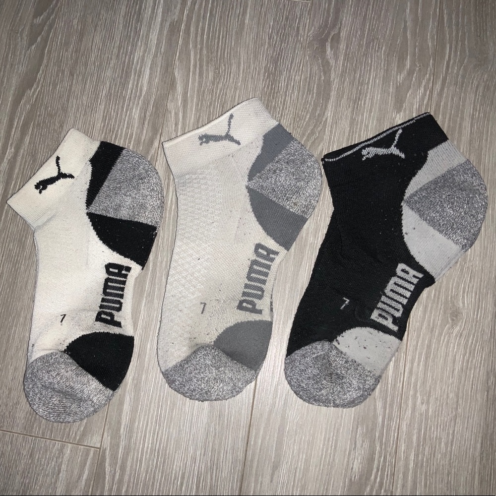 3x Puma Quarter Crew Socks